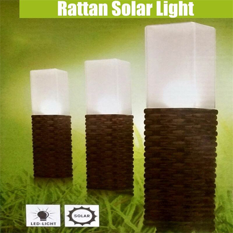 Decorative Rattan Solar Lights Outdoor Setup