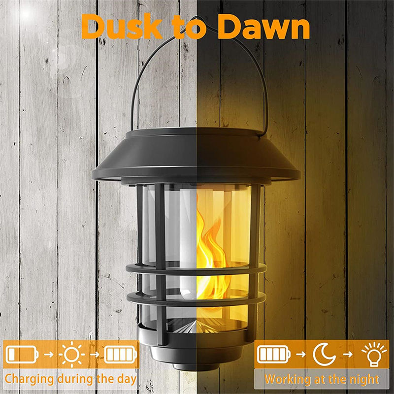 OEM Hanging Flickering Flame Solar Wall Sconce, Aluminum Outdoor Front Porch Light Manufacturers, Supplier