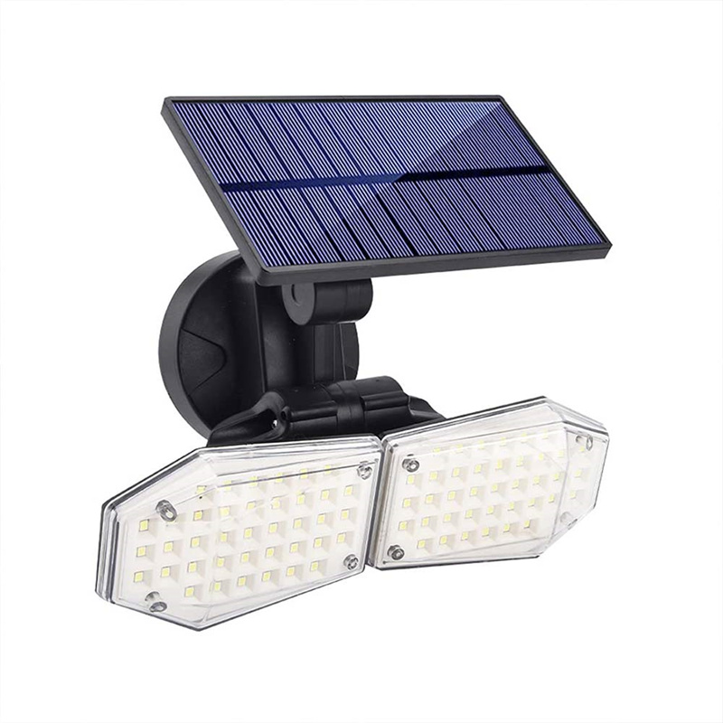 OEM 78 LED Dual Head Solar Lights Outdoor, 600 Lumen IP65 Waterproof Solar Powered Wall Light Manufacturer, Suppliers