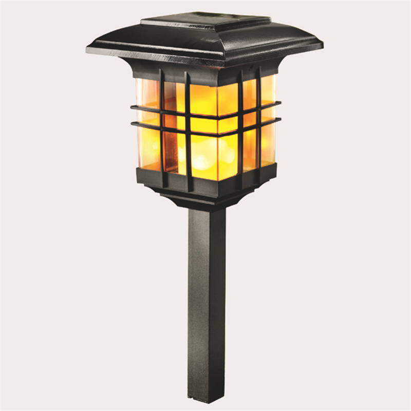 Custom Solar Flame Post Lights, Outdoor Brightness 51 LEDs Flickering Flame Solar Powered Cap Light for Yard Fence Deck Suppliers, Factory