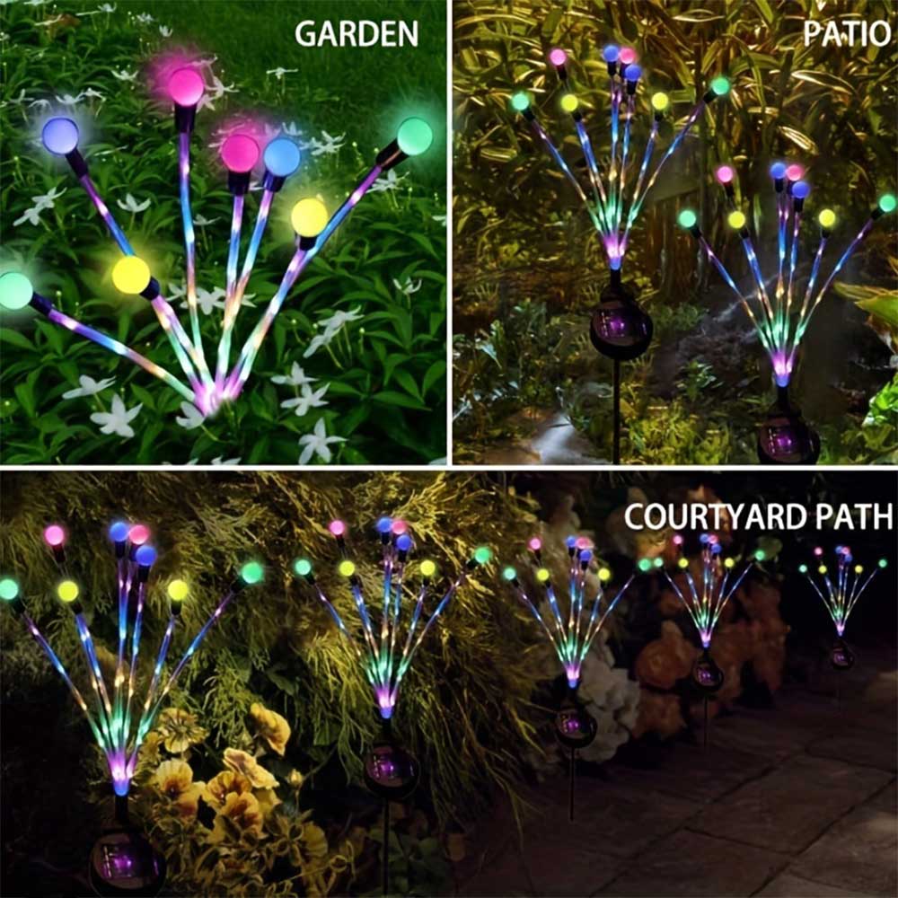 Custom Factory Wholesale Outdoor Solar Pathway Light Waterproof 10 Heads LED Swaying Firefly Lamp Starburst Solar Firefly Garden Lights Suppliers, Factories