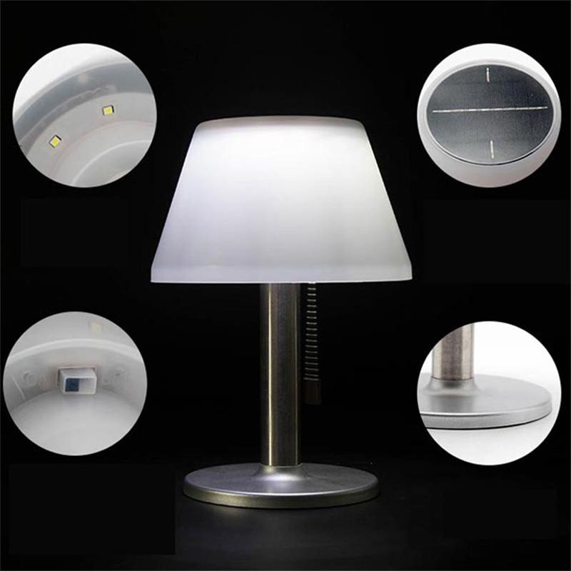 OEM Solar Table Lamp Outdoor Indoor, 3 Lighting Modes LED Waterproof Cordless Solar Desk Lamp for Outside Patio Garden Suppliers, Factory