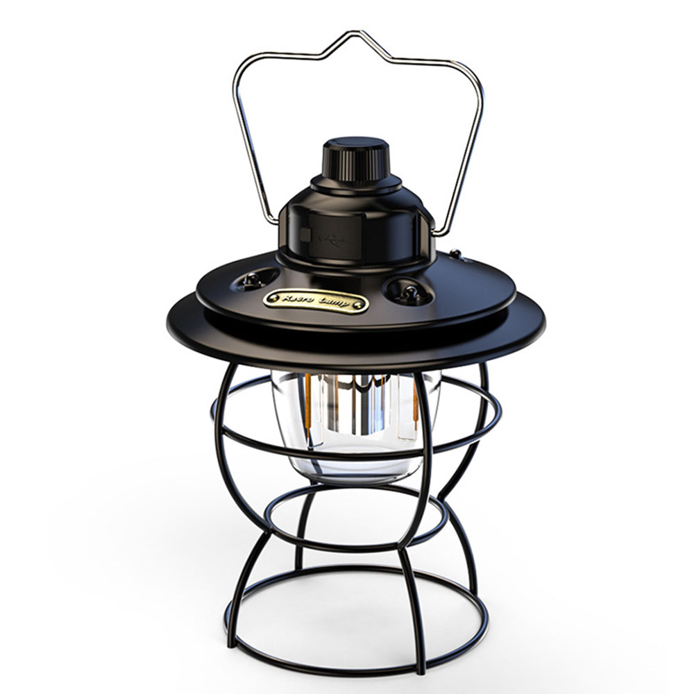 OEM USB Outdoor Retro Camping Lantern, LED Rechargeable Multifunctional Waterproof Camping Light for Dining Table Garden Camping Manufacturers, Suppliers