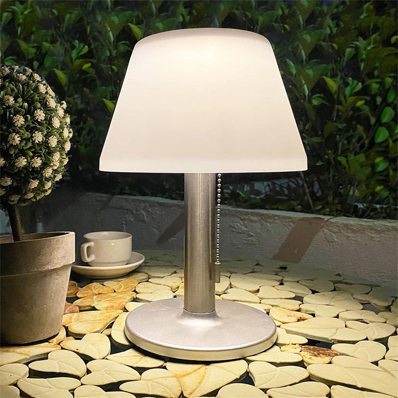 OEM Solar Table Lamp Outdoor Indoor, 3 Lighting Modes LED Waterproof Cordless Solar Desk Lamp for Outside Patio Garden Suppliers, Factory