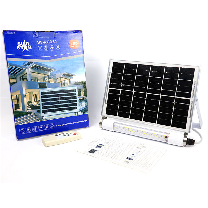 China Waterproof Ip65 Human Sensor Solar Power Fluorescent Lamp 60w 80w 100w 150w 200w Solar Led Tube Lights for Garden Outdoor Indoor Manufacturer, Manufacturers