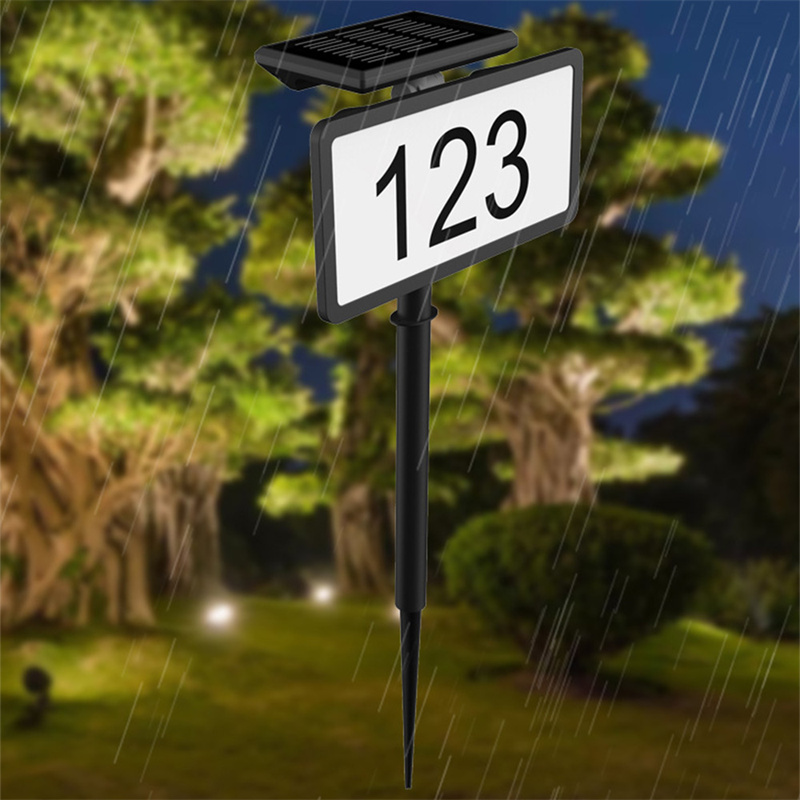 China Solar Waterproof Illuminated Led Address Sign With Stakes Manufacturers, Factories