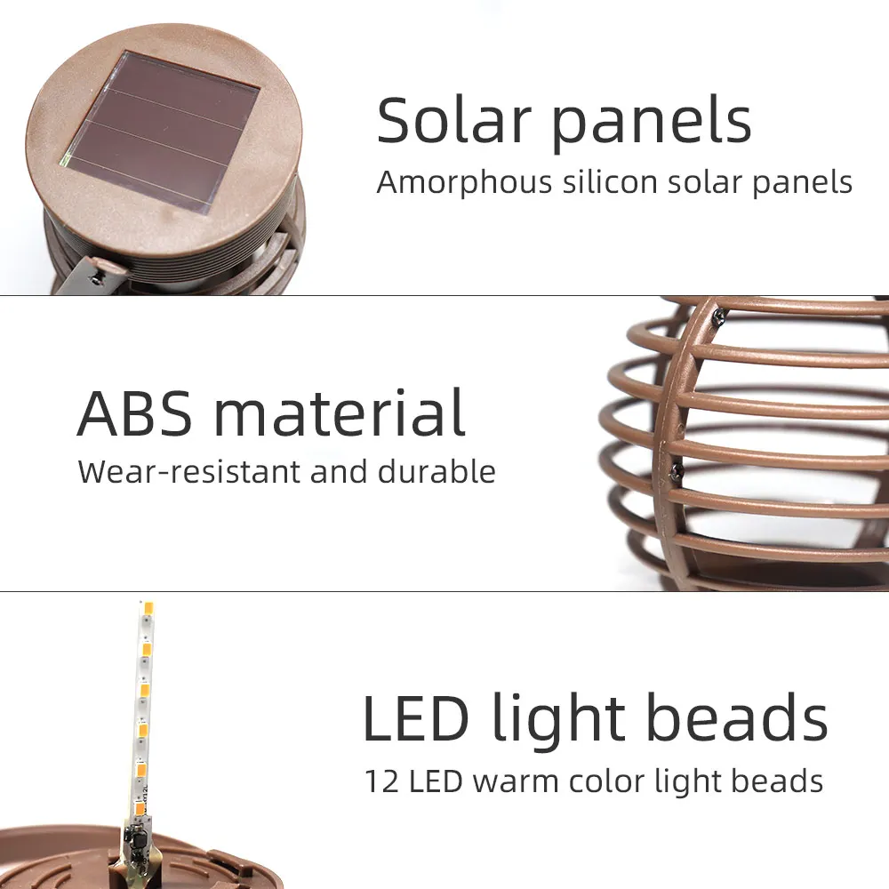 Custom Flickering Flame Solar Lantern Outdoor Hanging Lanterns Lighting for Patio Garden Yard Suppliers, Factory
