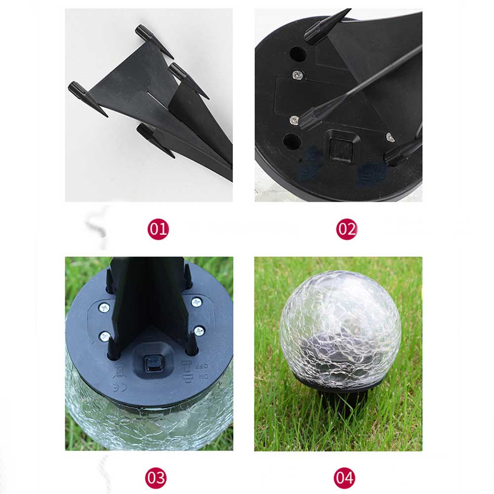 Solar Ball Light Garden Setup