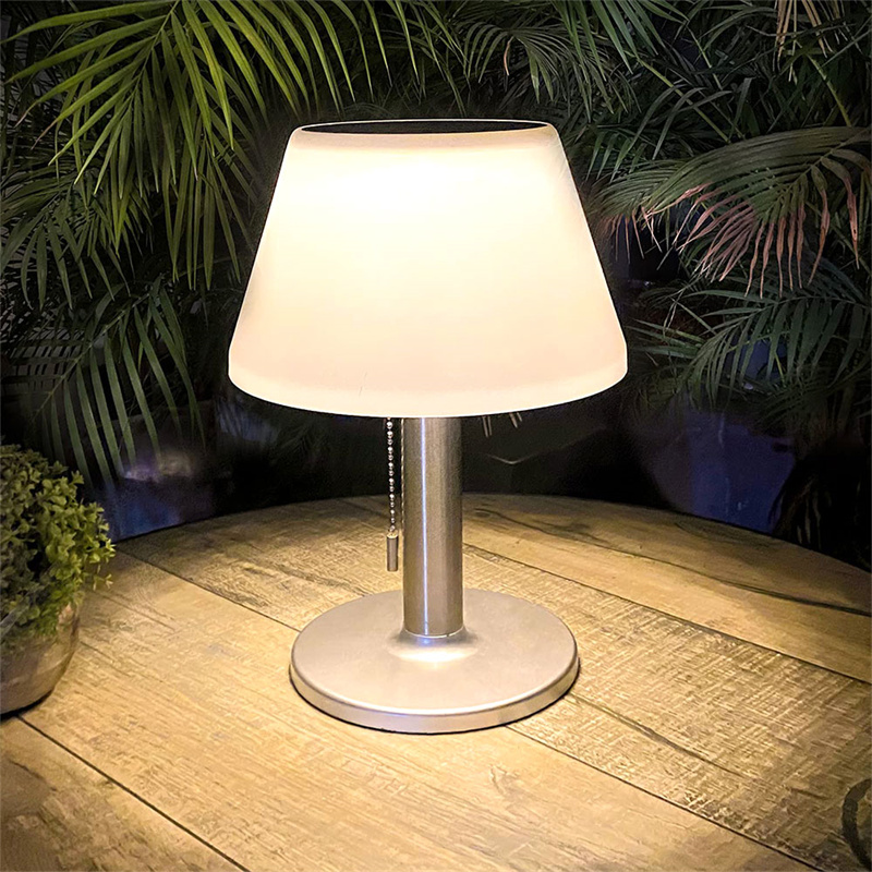 OEM Solar Table Lamp Outdoor Indoor, 3 Lighting Modes LED Waterproof Cordless Solar Desk Lamp for Outside Patio Garden Suppliers, Factory