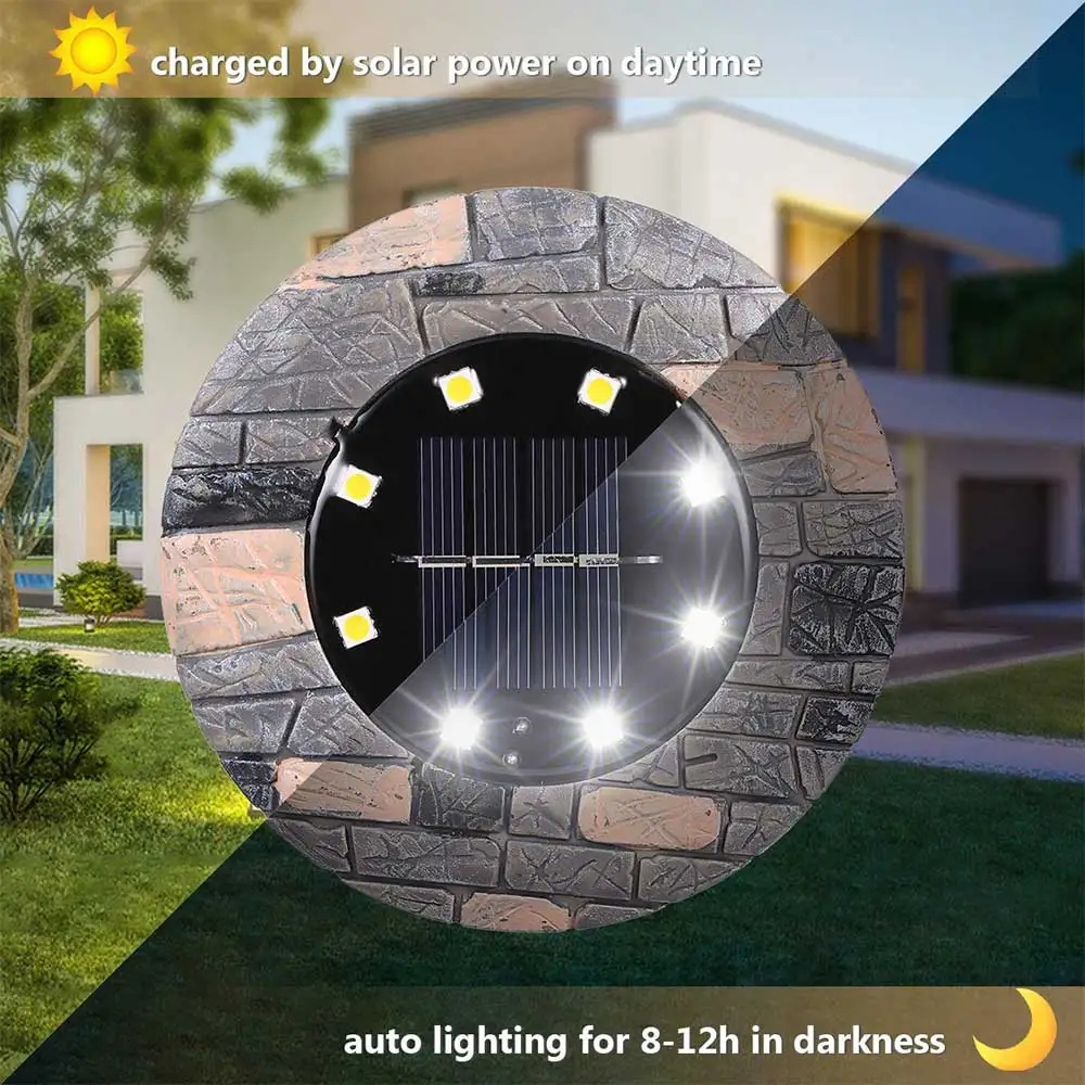 8 LED Solar Ground Light Detail 6