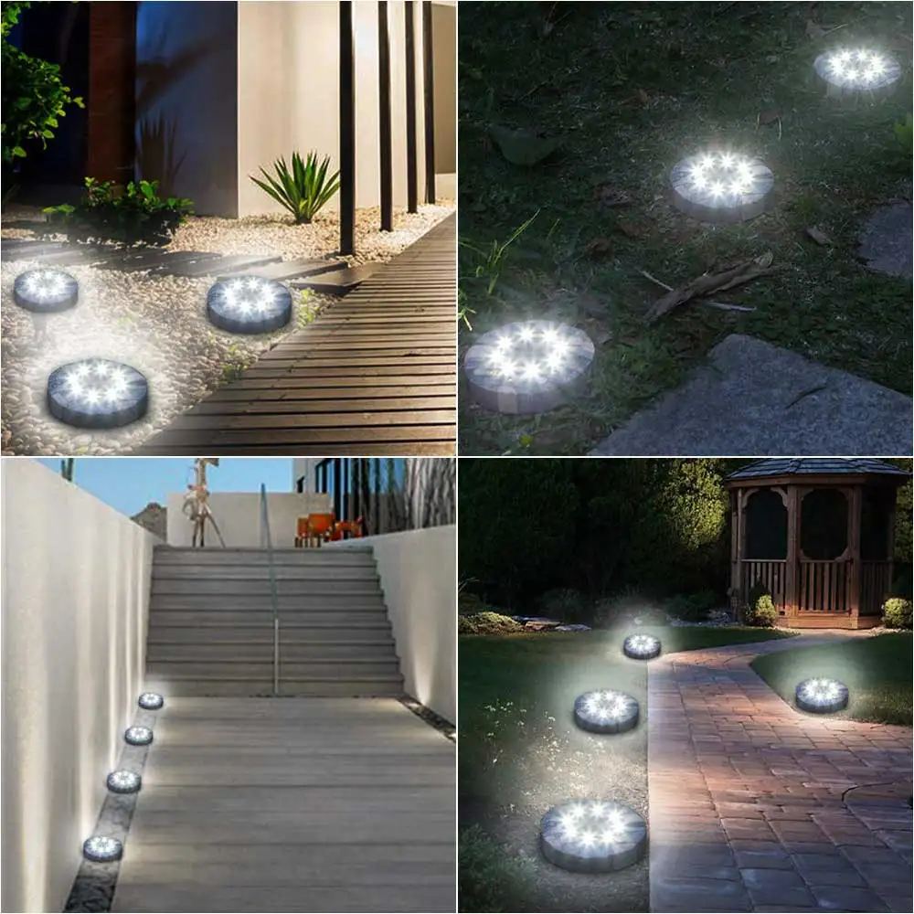 OEM 8 LED Outdoor Waterproof Resin Solar Power In Ground Light for Pathway Manufacturer, Manufacturers
