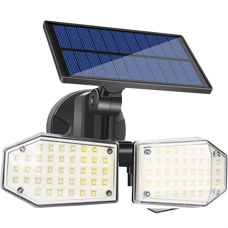OEM 78 LED Dual Head Solar Lights Outdoor, 600 Lumen IP65 Waterproof Solar Powered Wall Light Manufacturer, Suppliers