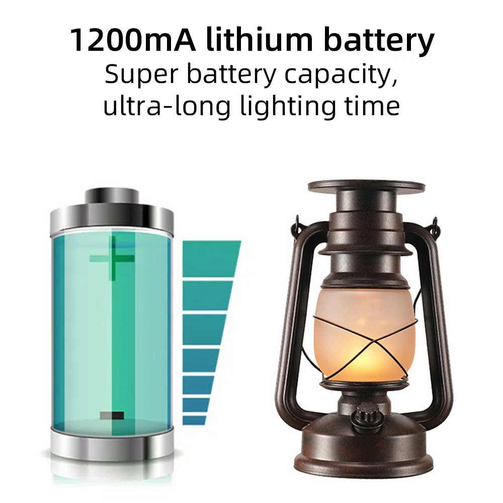 Custom LED retro garden light, flashing flame outdoor waterproof lantern for patio lawn Solar Lamp Manufacturers, Factories