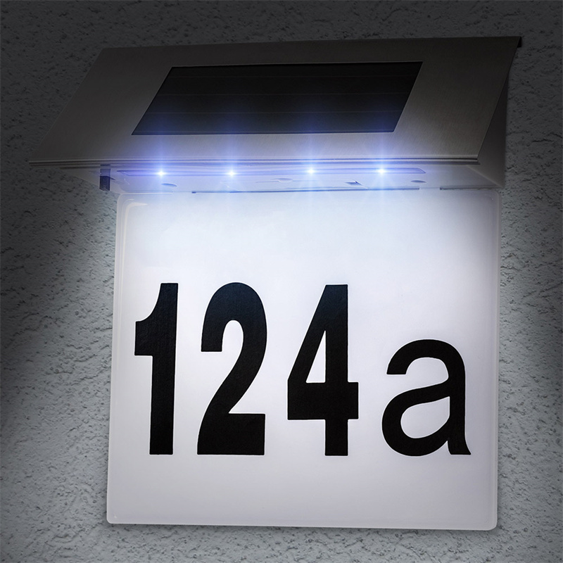 OEM Outdoor Waterproof Stainless Steel Solar Powered Led House Address Sign Manufacturer, Manufacturers