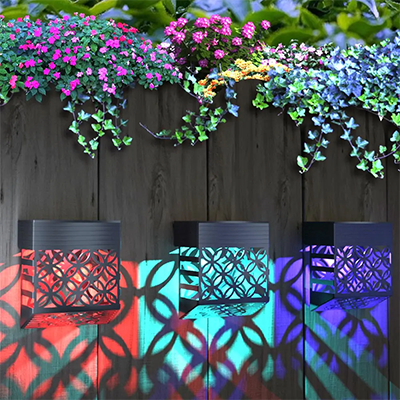 Custom Solar Deck Lights Outdoor, 8 Pack Waterproof LED Solar Fence Lights with 2 Mode RGB / Warm White Manufacturer, Factory