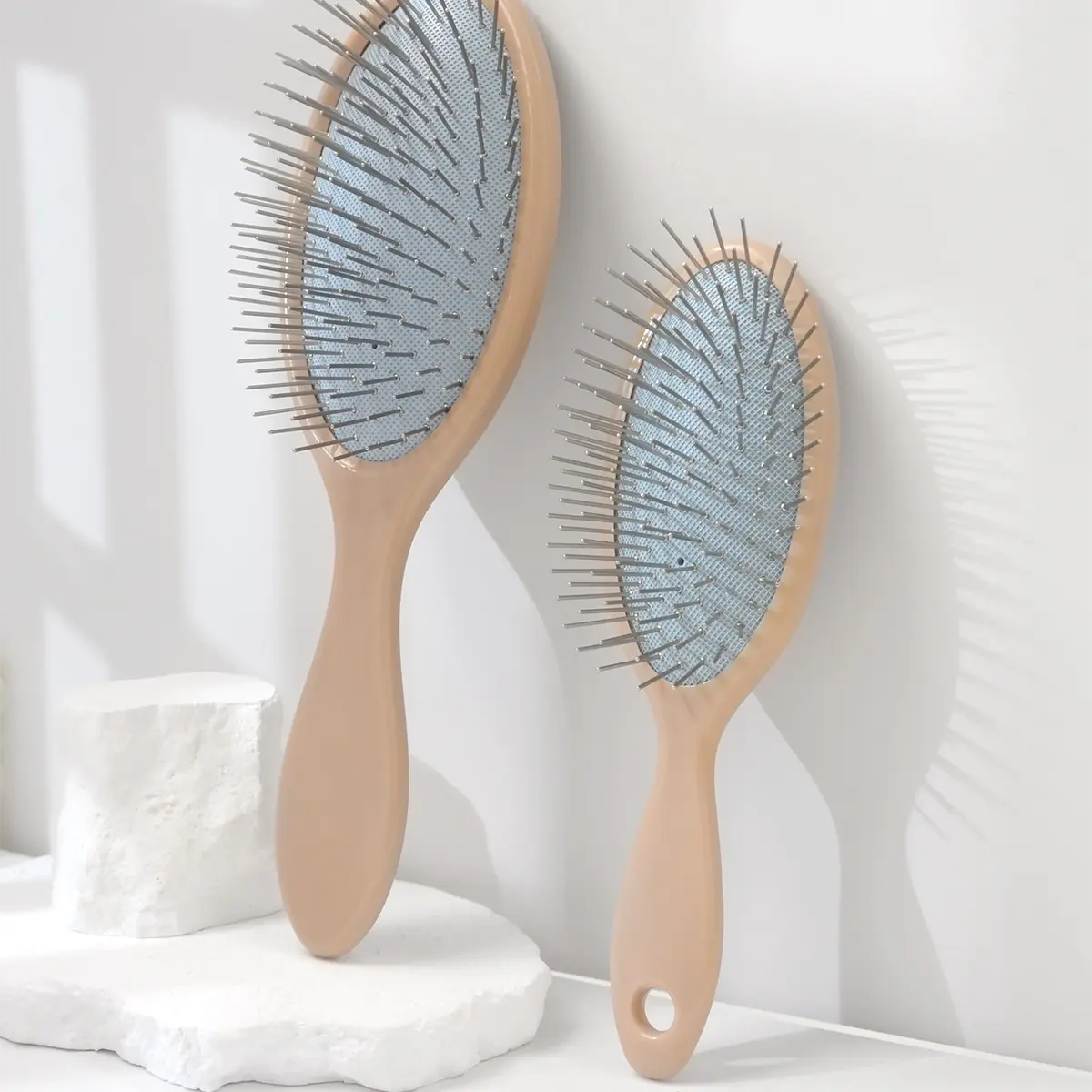 ODM New Hot Sale stainless Steel metal pin bristle Needle Paddle Hair Brush With PCR Plastic Handle Manufacturers, Suppliers