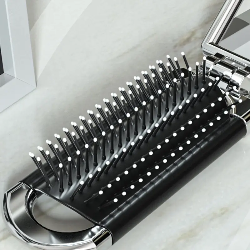 Wholesale Electroplated mirror Removable folding air cushion hairbrush Suppliers, Factory