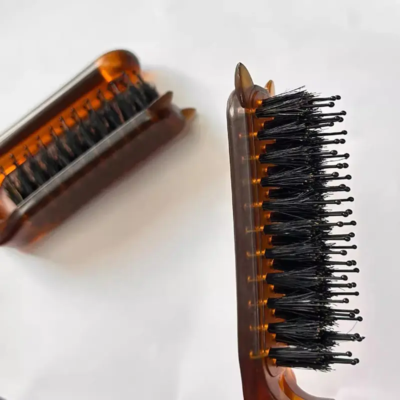 High-Quality Collapsible Portable Pocket Nylon boar Bristle Hairbrush Manufacturers, Factory