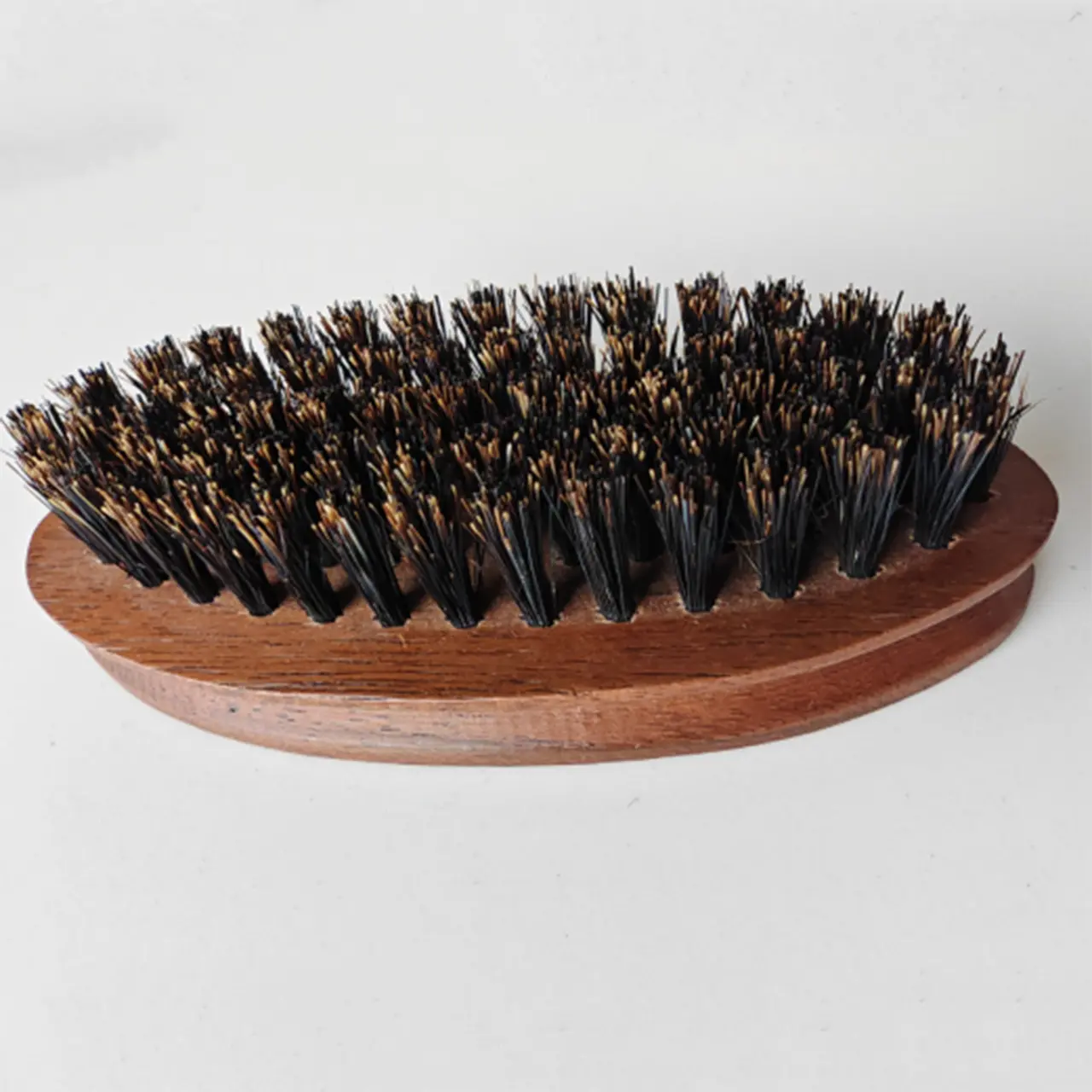 Wholesale 100% Boar Bristle Natural Black Walnut Wood Oval Beard Brush Manufacturer, Factories