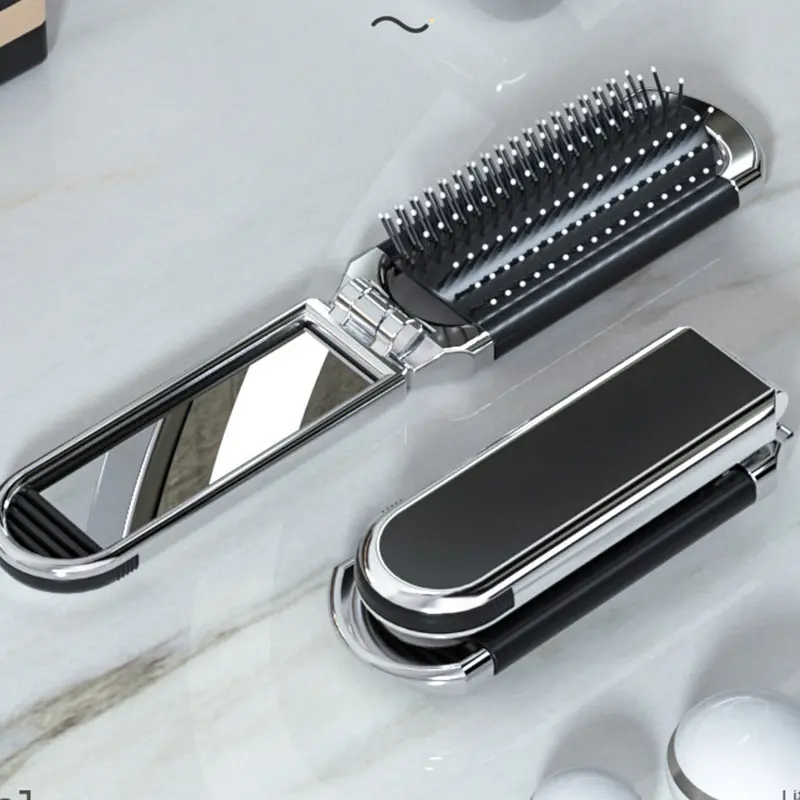 Wholesale Electroplated mirror Removable folding air cushion hairbrush Suppliers, Factory