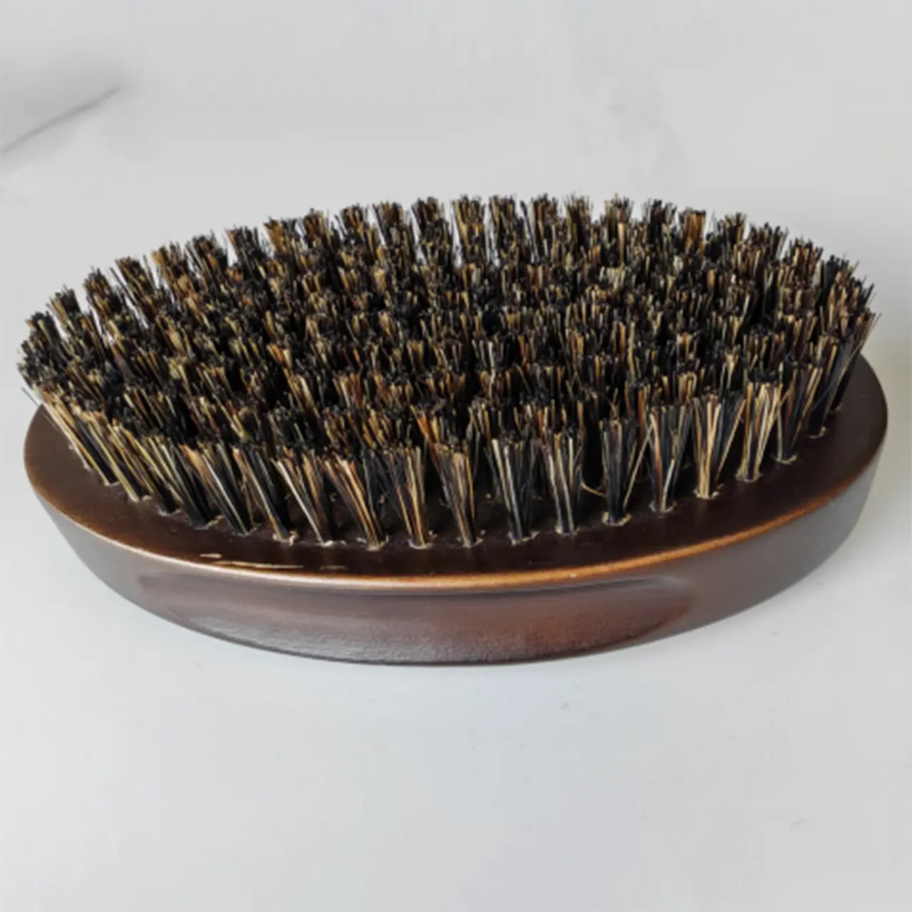 Wholesale 100% Boar Bristle Natural Black Walnut Wood Oval Beard Brush Manufacturer, Factories