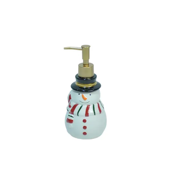 Buy Christmas Snowman with Red Scarf & Black Hat Dolomite Lotion Dispenser Manufacturer, Company