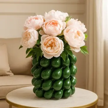 Creative Full-Covered Pear-Shaped Glossy Ceramic Vase 26.8x26.8x29.5cm