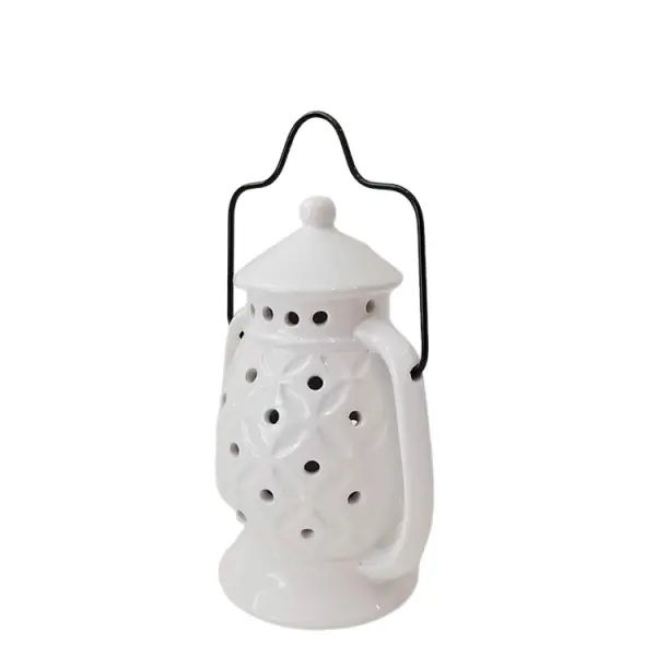 OEM White Dolomite Lantern - Shaped Candle Holder Factory, Factories