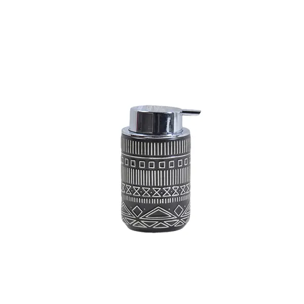 jiashun Black & White Vertical - Stripe Stoneware Bathroom 6 - Piece Set Company, Companies