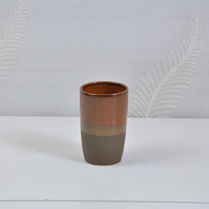 Custom Modern Minimalist Brown - Beige Gradient Ceramic Bathroom Accessory Set Company, Product