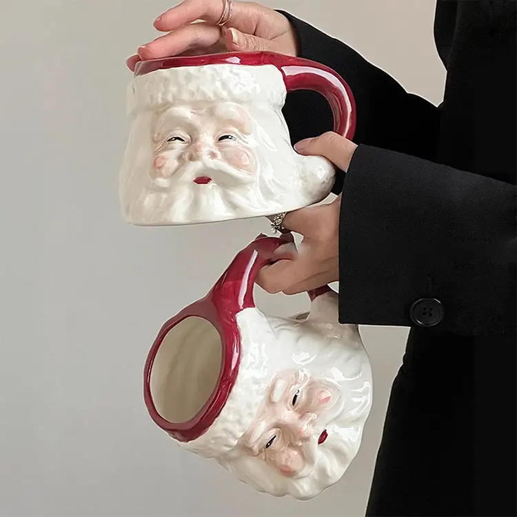 Wholesale 3D Santa Face Ceramic Christmas Mug Suppliers, Exporters