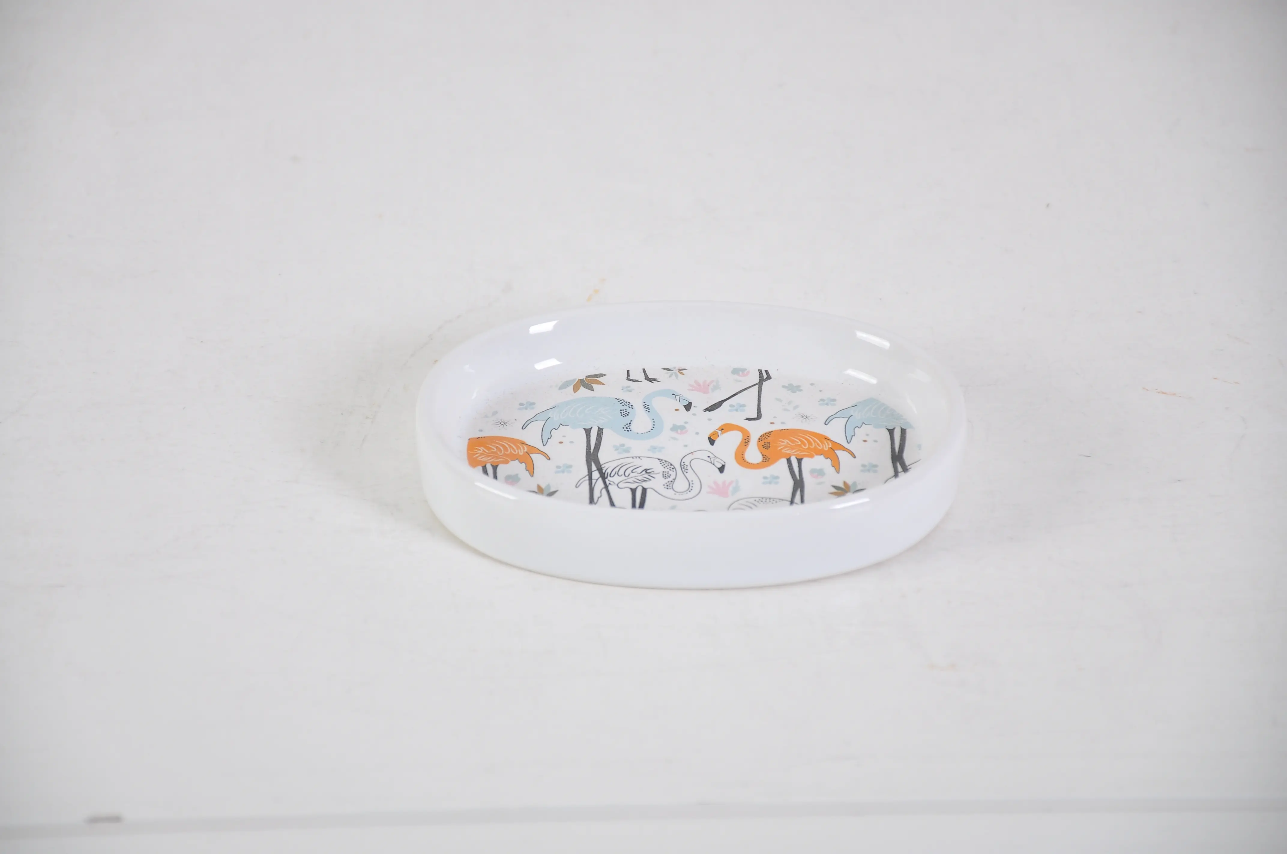 Wholesale Fresh Colorful Flamingo Pattern Ceramic Bathroom Accessory Set Companies, Products