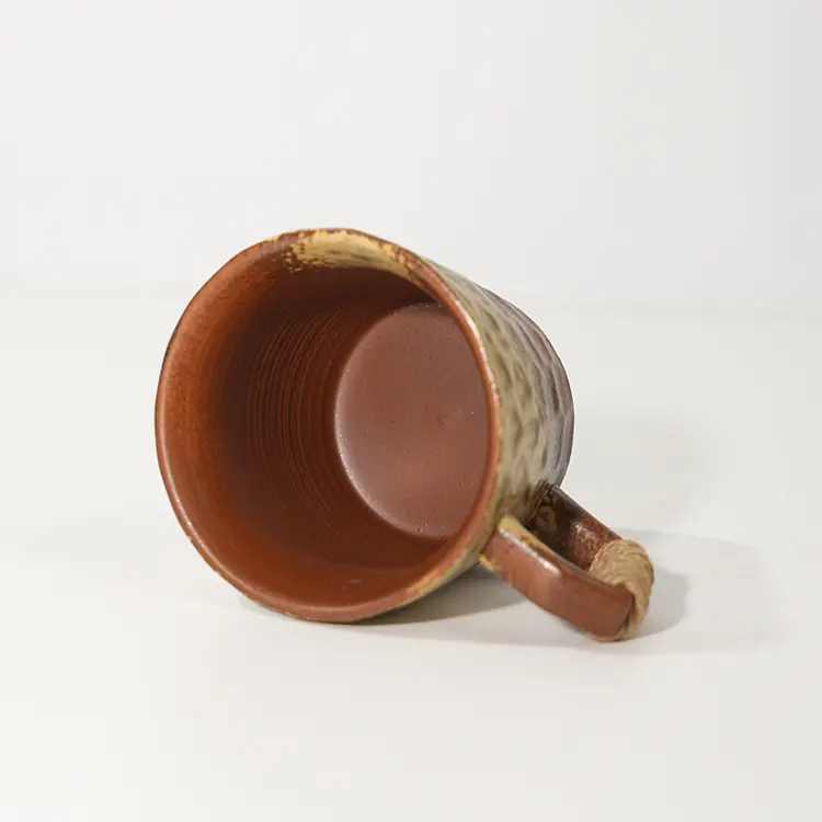 Wholesale Coffee Cups Creative Tea Japanese Coarse Pottery Clay Ceramic Retro Cup Mug Home Cross-border Gifts