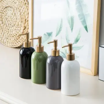 Luxury Ceramic Pump Dispenser Bottle Multi-Color Bathroom Hand Soap