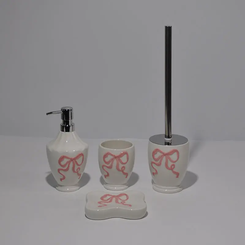 Buy Butterfly knot relief bathroom four piece set Factories, Product
