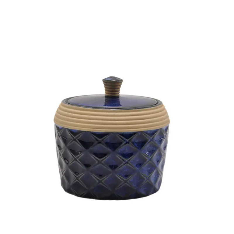 jiashun Navy Blue Embossed Stoneware Bathroom 5 - Piece Set Manufacturer, Exporter