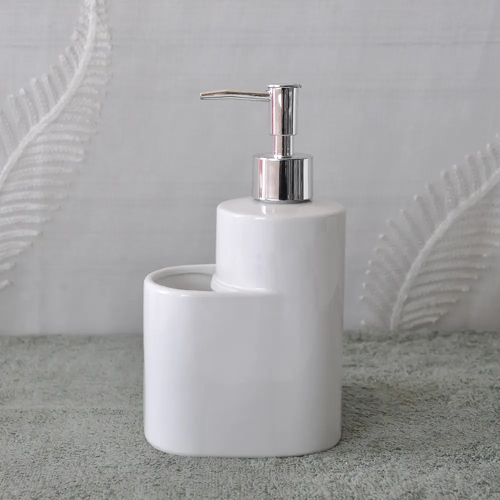 Wholesale White Ceramic Tiered Integrated Bathroom Organizer Factory, Products