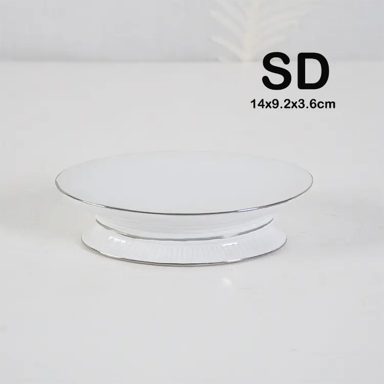 jiashun Elegant White Ceramic Bathroom Accessories Set with Silver Rim Manufacturer, Factories