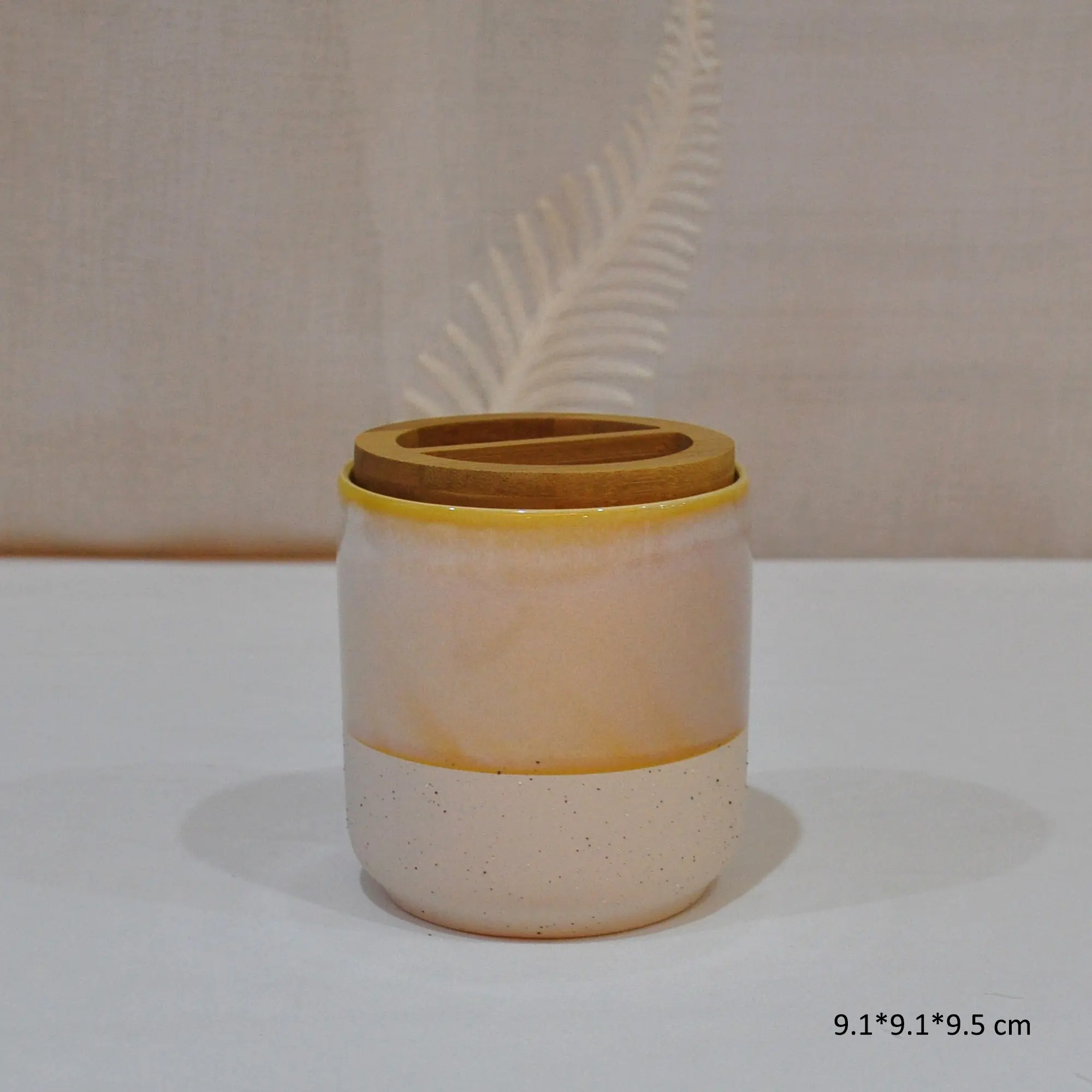 Wholesale Warm Yellow Gradient Speckled Stoneware 5-Piece Bathroom Accessory Set Suppliers, Products