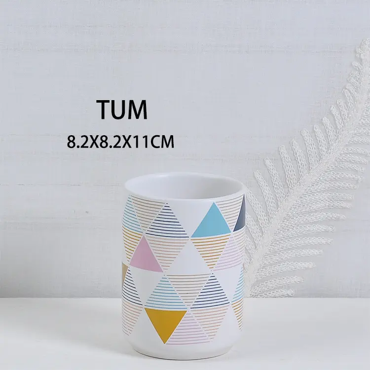 Geometric Ceramic Bathroom Set Piece 2