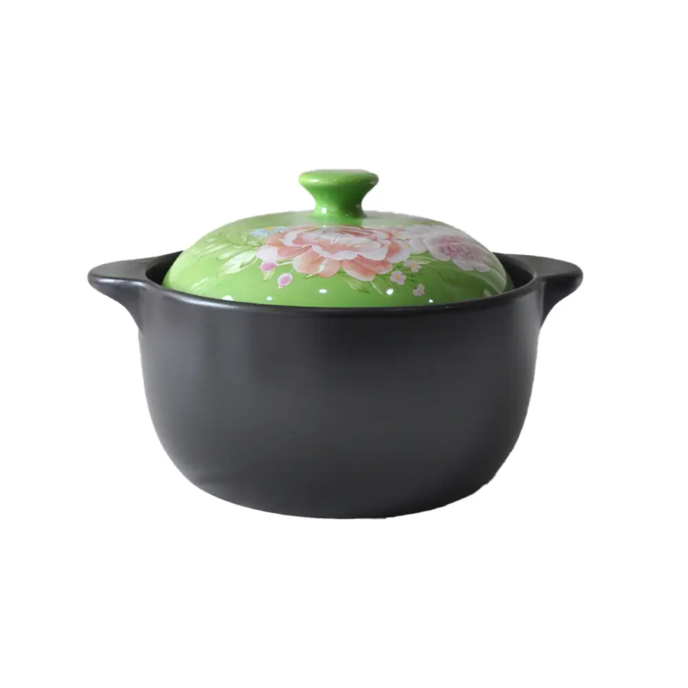 jiashun Color Block Hand Painted Floral Ceramic Casserole with Lid Suppliers, Company