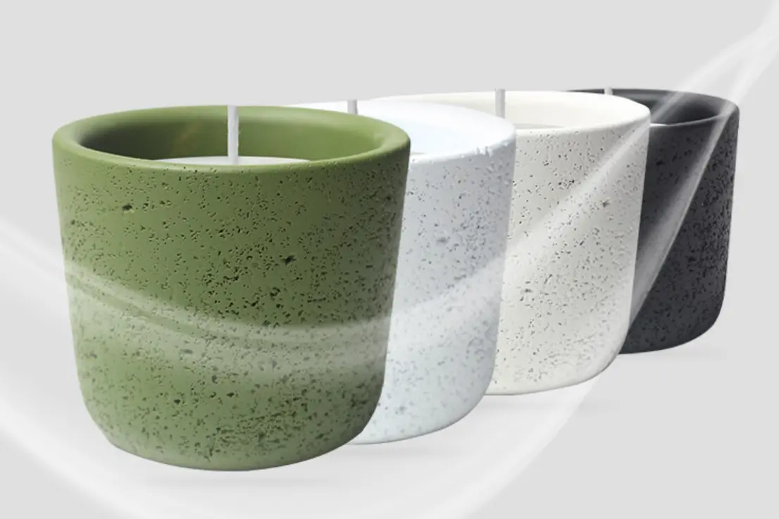 Buy Macaron Color Rough Texture Cement Aromatherapy Candle Cup Manufacturer, Products