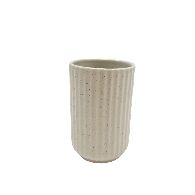 Wholesale Matte Grey Speckled Glaze Stoneware Bathroom Set - 4 - Piece Factory, Exporter