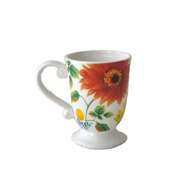 Discount Hand - Painted Floral Pedestal Ceramic Mug Set Suppliers, Product