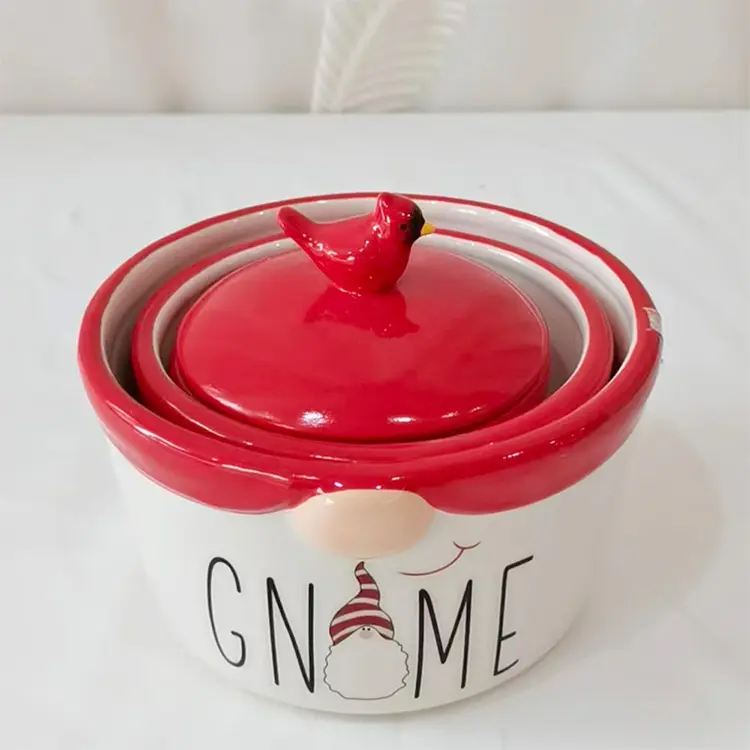 Buy Christmas Gnome - Themed Dolomite Measuring Cups & Bowl Set Exporter, Company