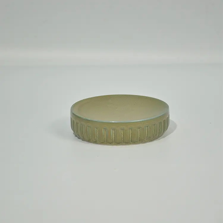 Wholesale Light Olive Green Ribbed Ceramic Bathroom Accessory Set - Minimalist Modern Design Suppliers, Companies