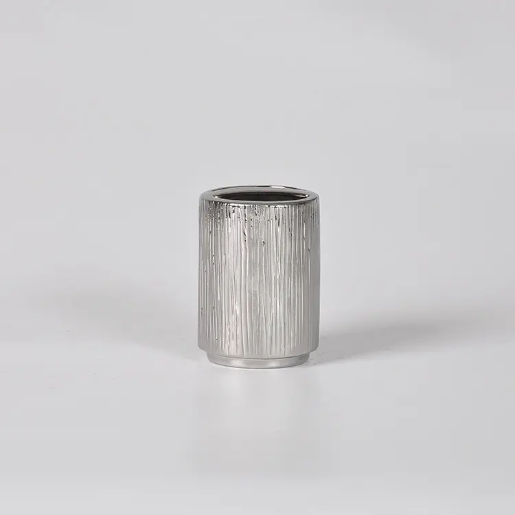 Custom Modern Luxury Silver - Embossed Ceramic Bathroom Accessory Set Factory, Exporters