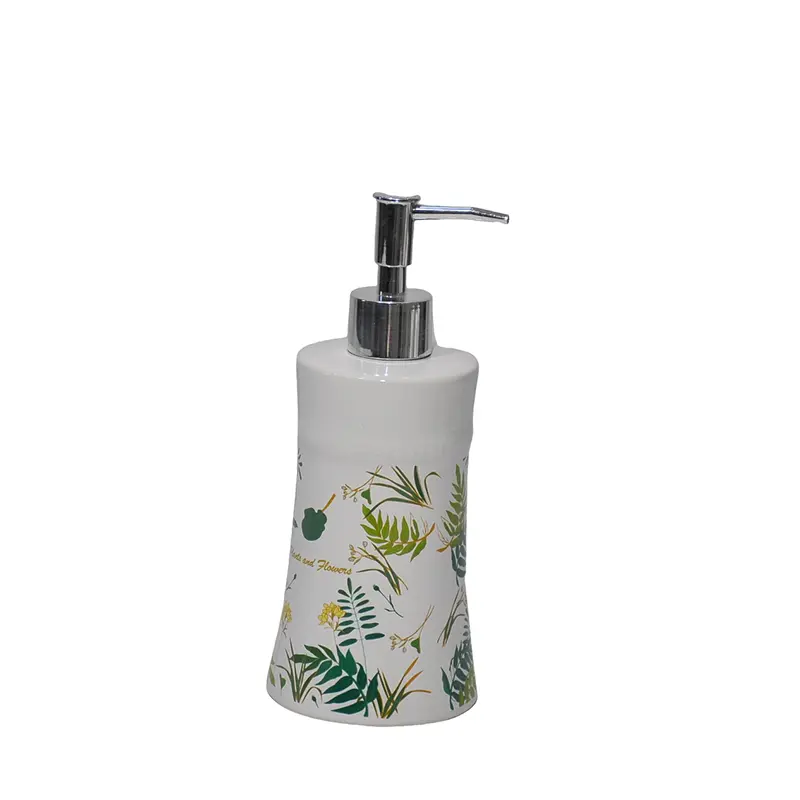 China Tropical Plant - Printed Dolomite Bathroom 4 - Piece Set Factories, Exporter