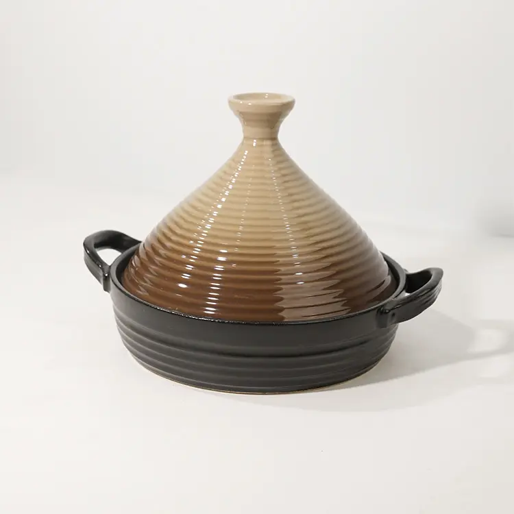 Custom Manufacturer Direct Wholesale Hige Temperature Ceramic Taji Cooking Pot Heat - Resistant Clay Cookware Casserole with Lid for Kitchen Manufacturers, Products