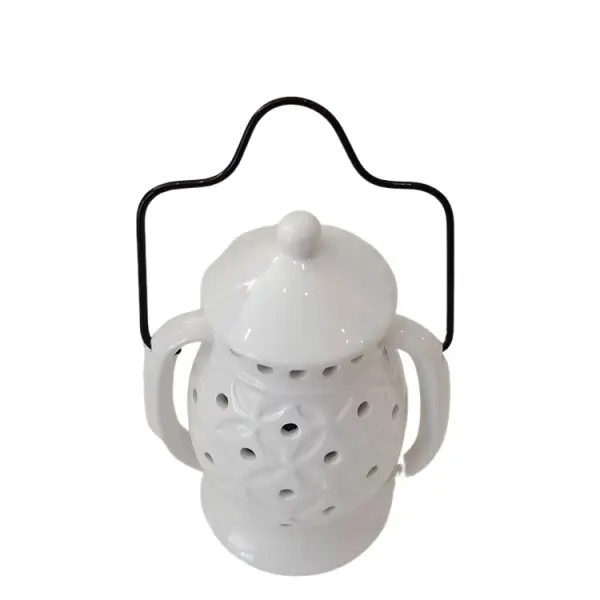 OEM White Dolomite Lantern - Shaped Candle Holder Factory, Factories